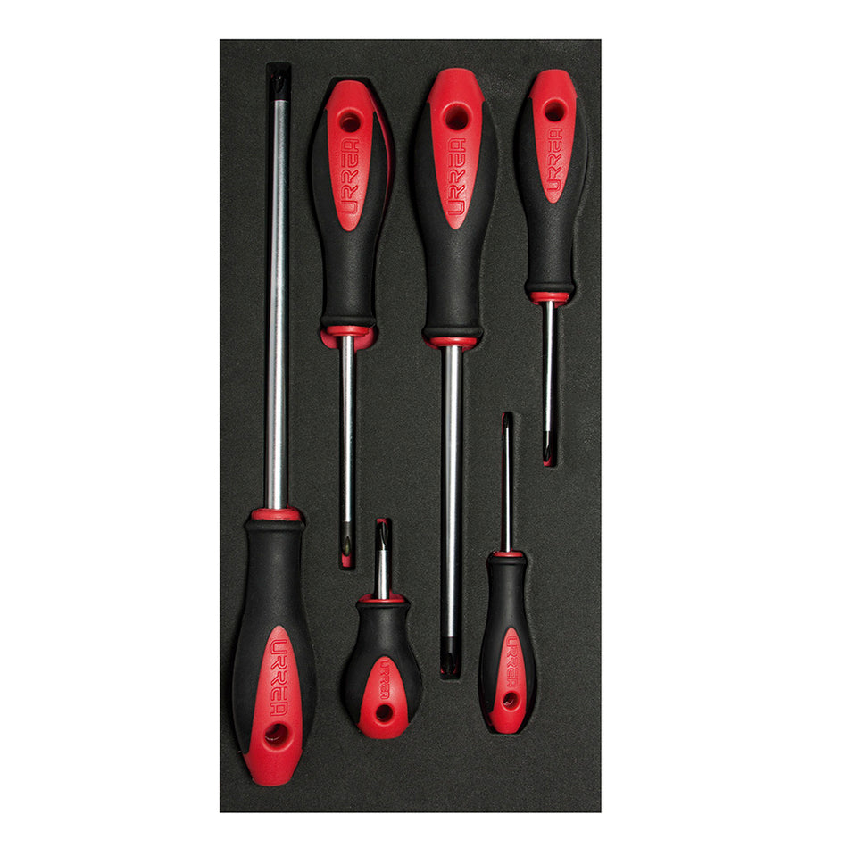 JUEGO DE DESTORNILLADORES MANGO BIMATERIAL PUNTA PHILLIPS 6 PIEZAS SKU CH116