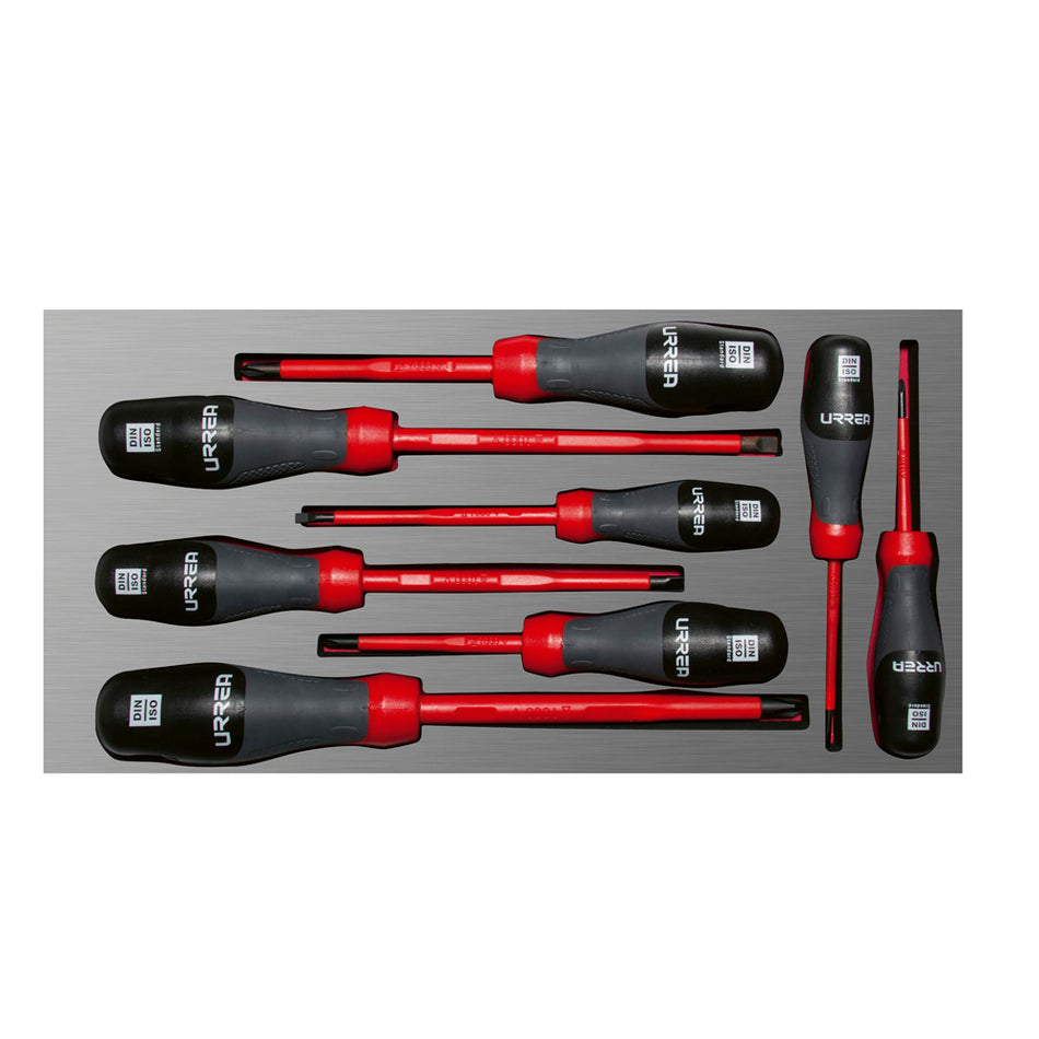 JUEGO DE DESTORNILLADORES TRIMATERIAL 1000 V VARIAS PUNTAS BANDEJA EVA 8 PIEZAS SKU CH119L