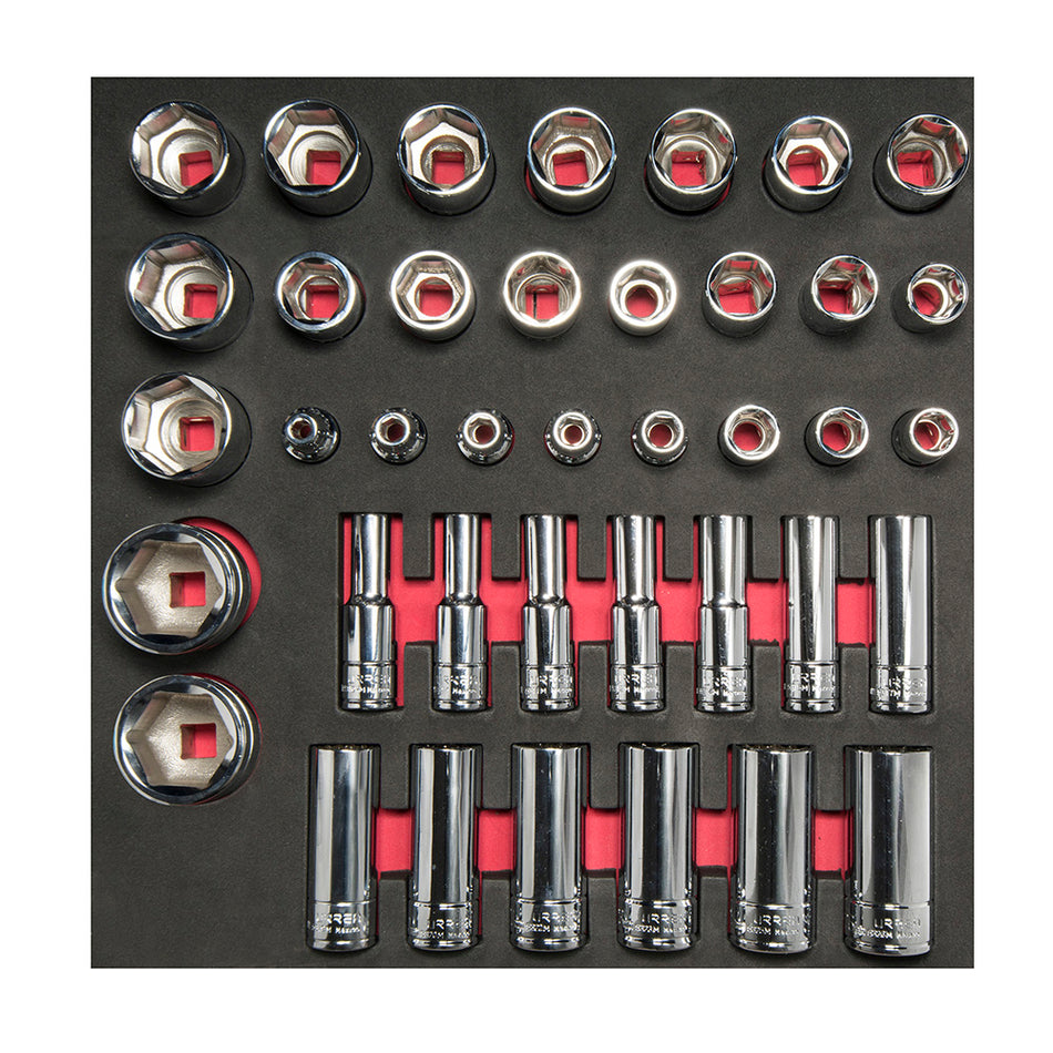 JUEGO DE DADOS CORTOS Y LARGOS CUADRO DE 1 2 METRICOS 39 PIEZAS SKU CH207