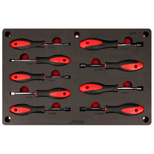 JUEGO DE DESTORNILLADORES MANGO BIMATERIAL DE CAJA COMBINADOS 9 PIEZAS SKU CH275P