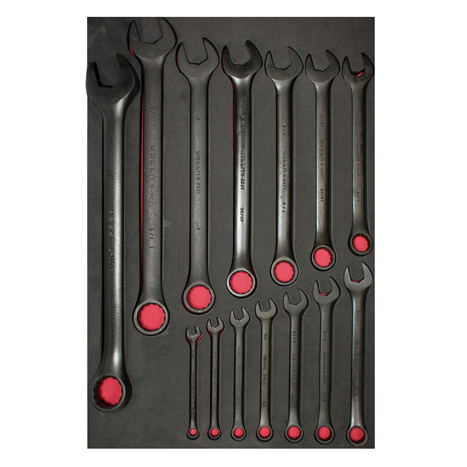 JUEGO DE LLAVES COMBINADAS FOSFATIZADAS EN PULGADAS 14 PIEZAS SKU CH305