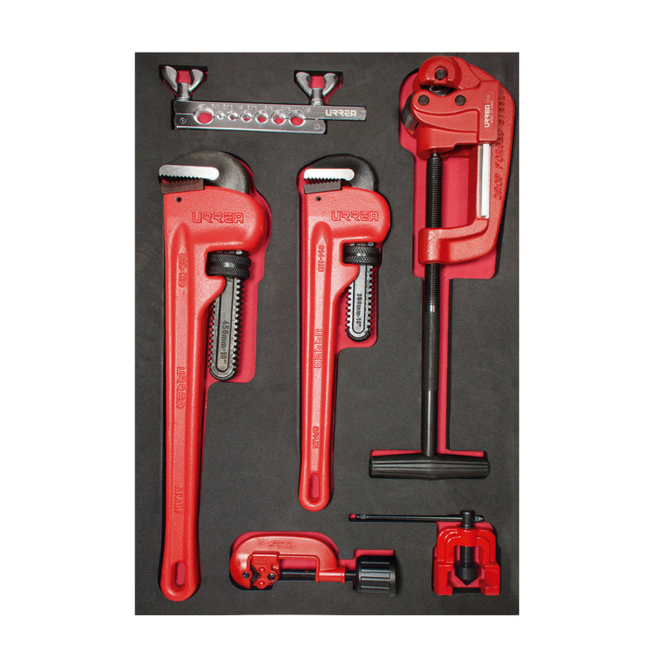 JUEGO COMBINADO DE HERRAMIENTA PARA MANEJO DE TUBO 5 PIEZAS SKU CH309