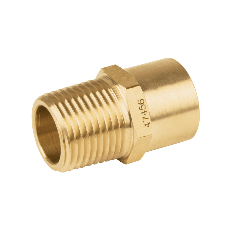 Conector NPT soldable de latón, 1/2' X 3/8', Foset SKU CLG-656