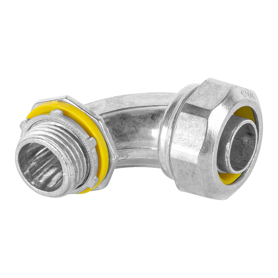 Conector curvo de 1/2' para tubo liquid tight, Volteck SKU CLQ-1/2C0