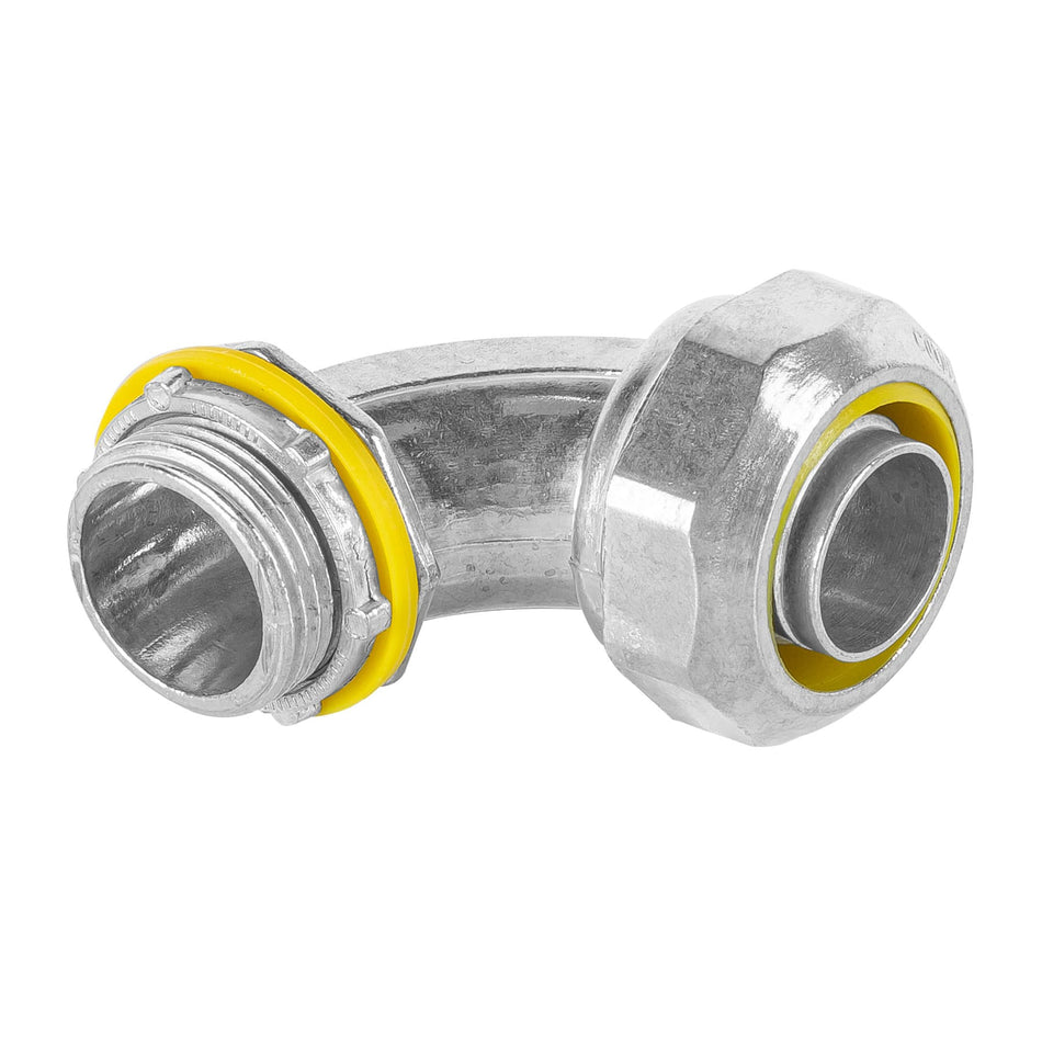 Conector curvo de 3/4' para tubo liquid tight, Volteck SKU CLQ-3/4C0