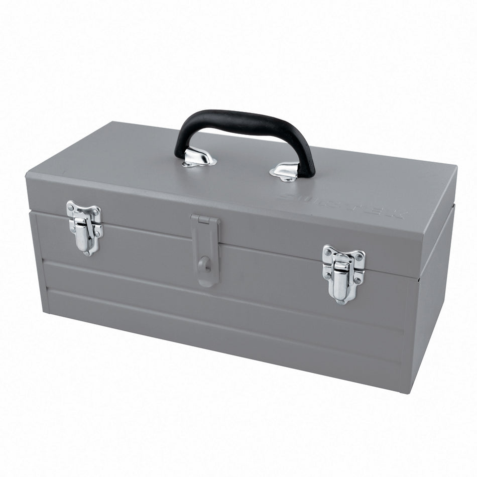 CAJA PORTAHERRAMIENTAS METALICA COLOR GRIS CON CHAROLA 23" X 9" X 7" SKU CM24G0
