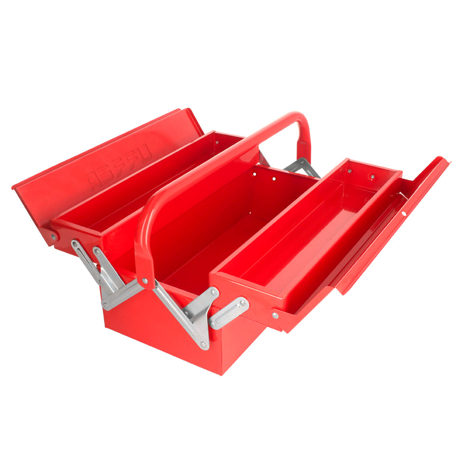 Caja portaherramientas metálica tipo acordeón roja 7" x 16" x 6" SKU CMA1