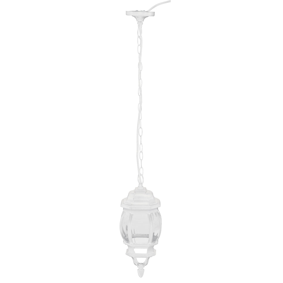 Arbotante tipo farol tradicional colgante p/exterior, blanco SKU COL-100S0