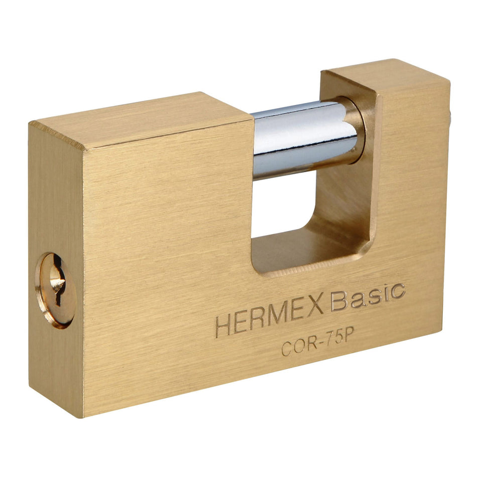 Candado antipalanca 75 mm cuerpo de latón, Hermex Basic SKU COR-75P