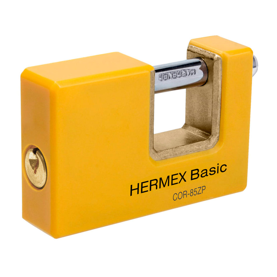 Candado antipalanca 85 mm cuerpo metálico, Hermex Basic SKU COR-85ZP