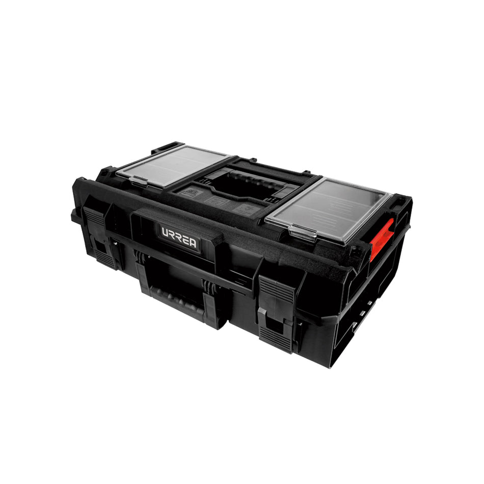 CAJA PORTAHERRAMIENTAS PLASTICA MODULAR CON COMPARTIMENTOS 23 X 15 X 7 SKU CPM7