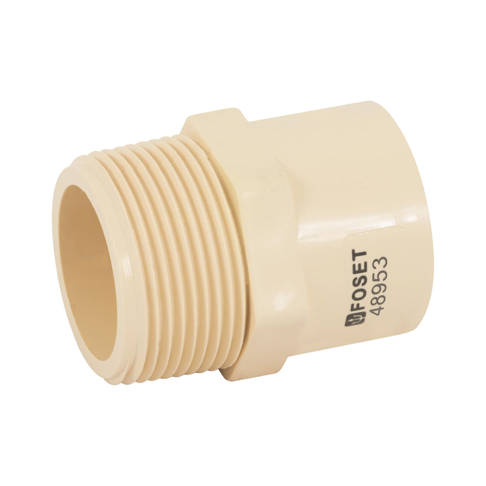 Conector macho CPVC 1-1/4', Foset SKU CPVC-614