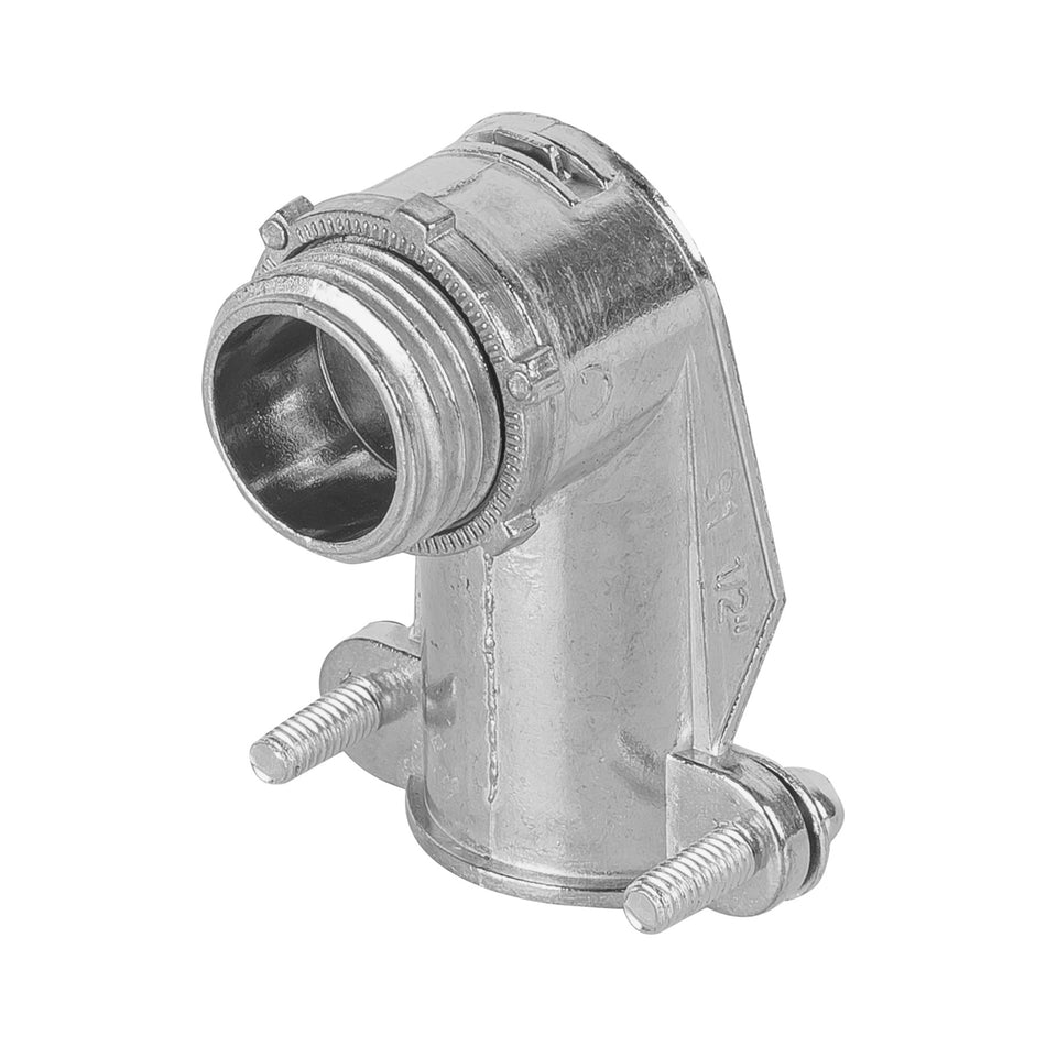 Conector curvo 1/2' para tubo flexible metálico, Volteck SKU CTF-1/2C0