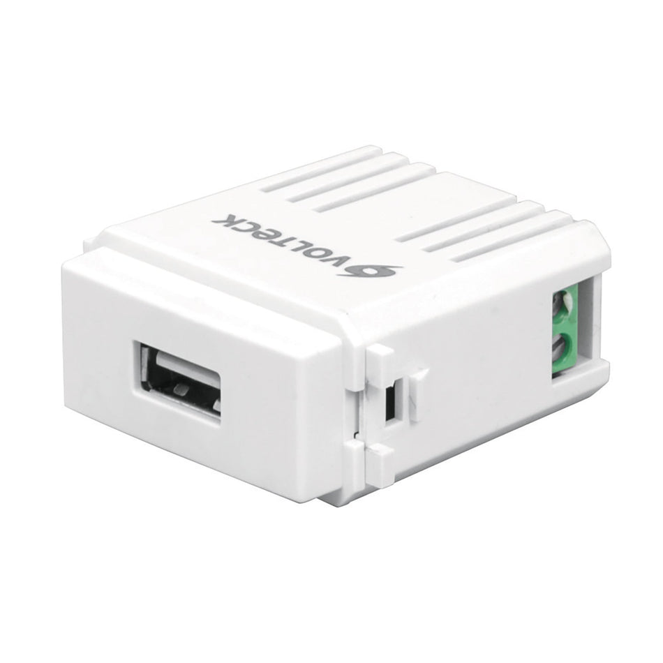 Módulo puerto USB, línea Italiana, color blanco, Volteck SKU CUSB-IB0