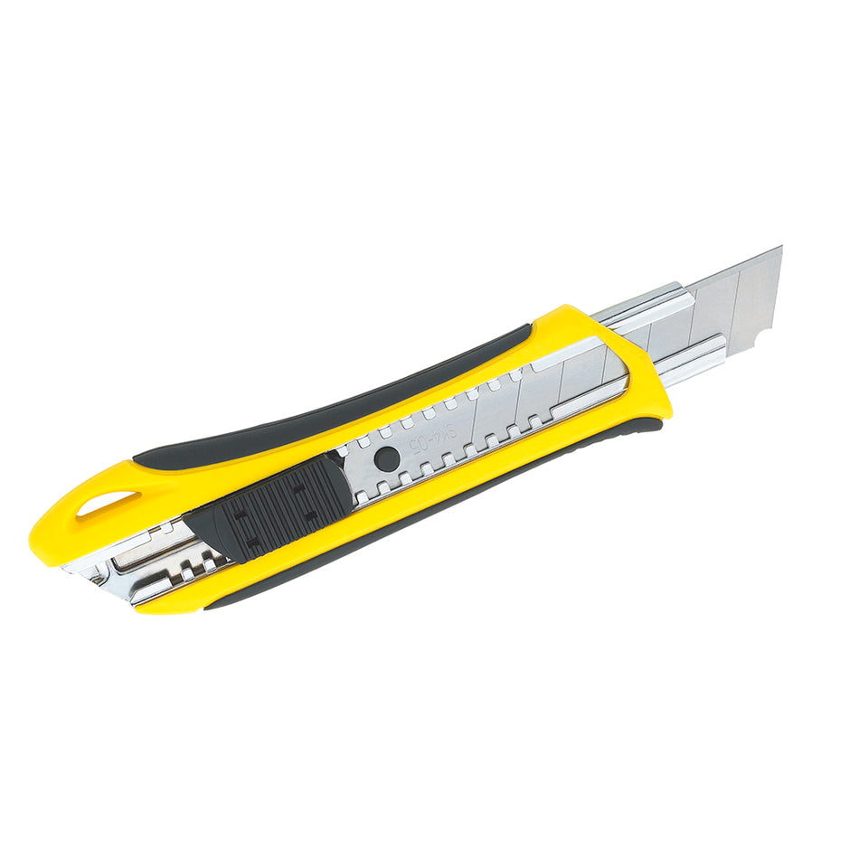 CUTTER CON CUERPO DE PLASTICO DE 25 MM, CAMBIO AUTOMATICO DE NAVAJA SKU CUTF250