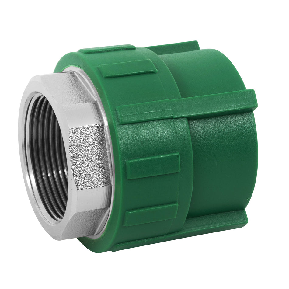 Adaptador PPR 1-1/2' hembra con inserto metálico, Foset SKU CV-605