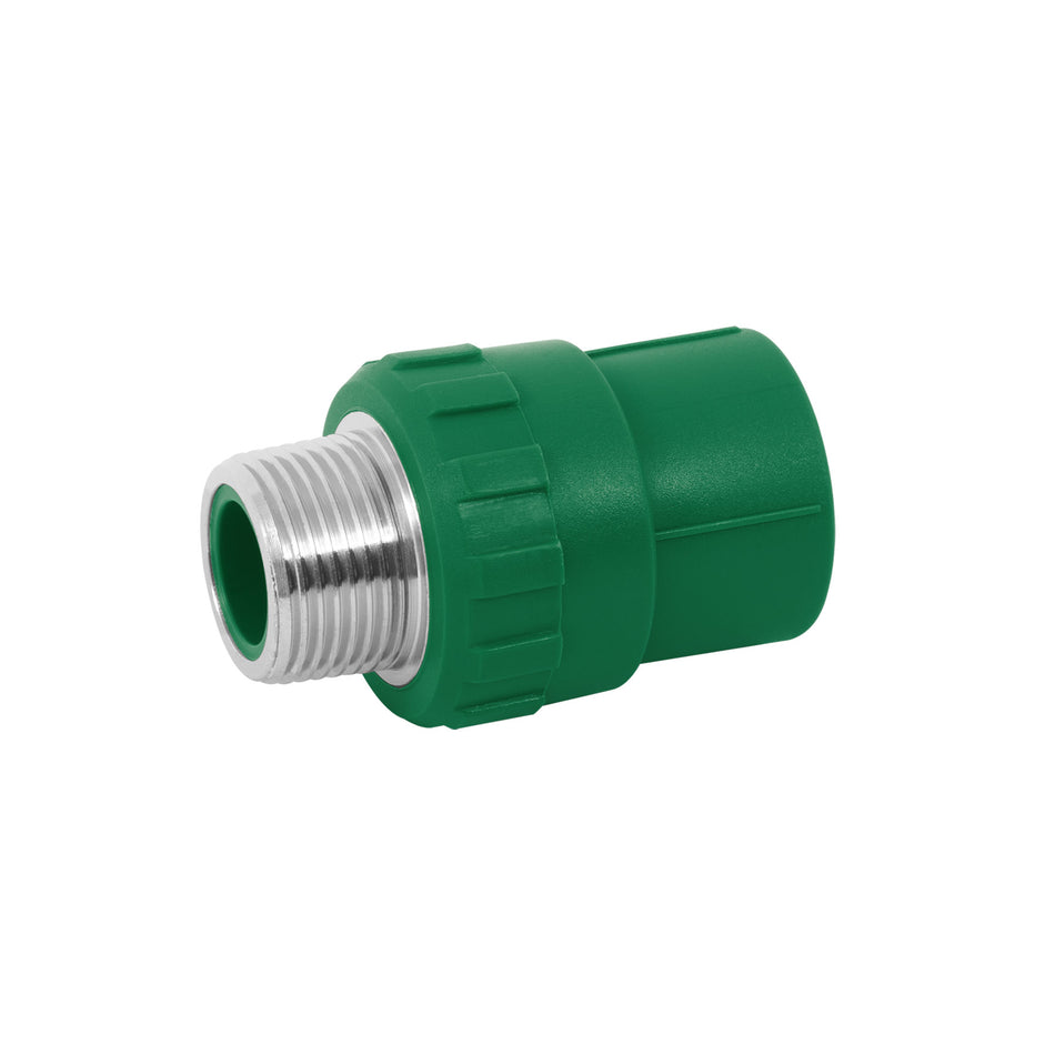 Adaptador PPR 3/4' macho con inserto metálico, Foset SKU CV-612