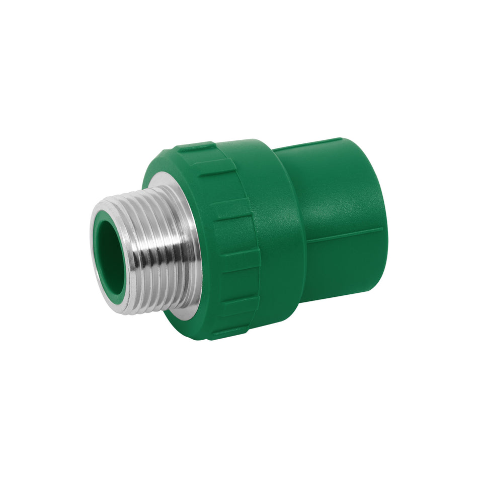 Adaptador PPR 1' macho con inserto metálico, Foset SKU CV-613