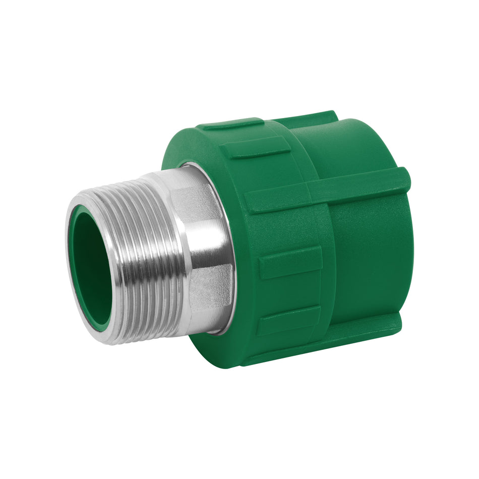 Adaptador PPR 1-1/2' macho con inserto metálico, Foset SKU CV-615