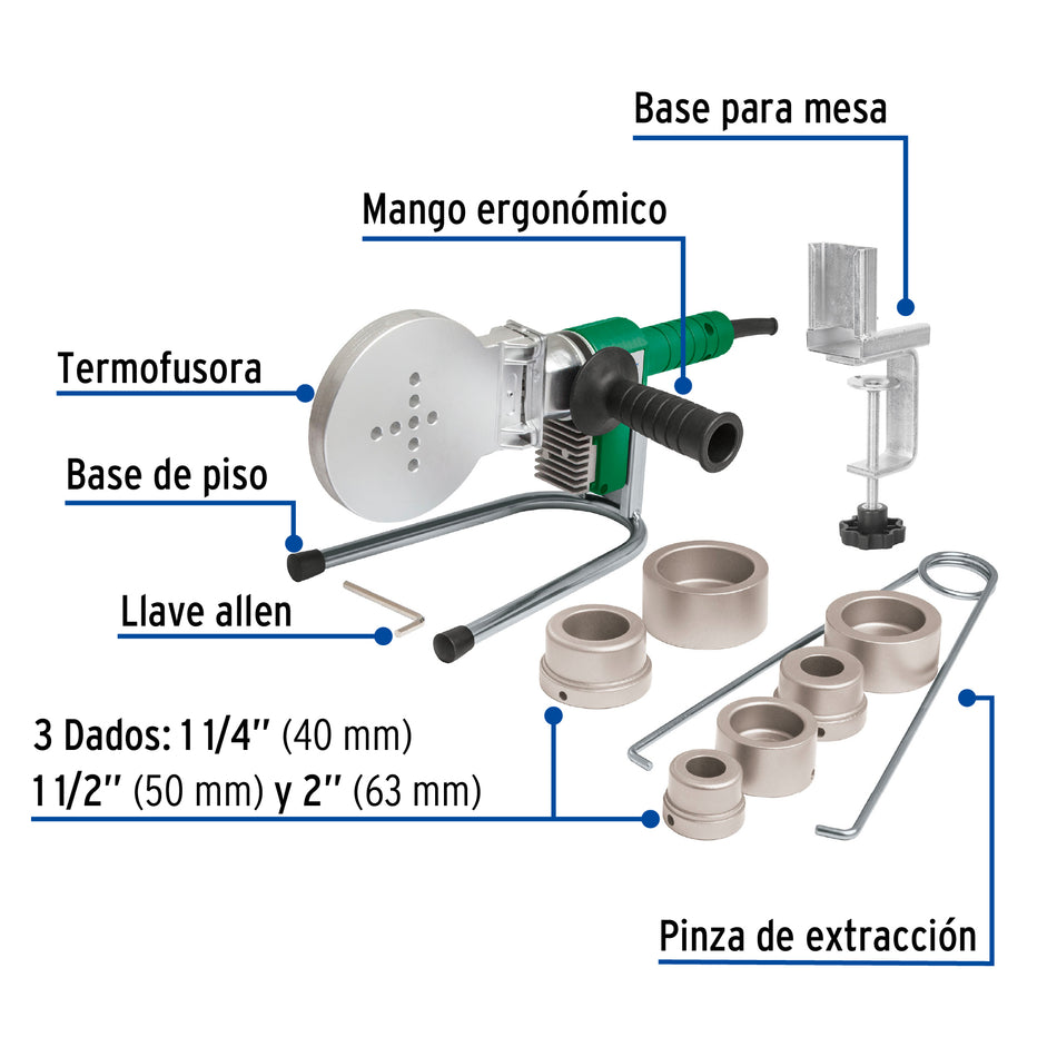 Termofusora de 1000 W para PPR, Foset SKU CV-TER10