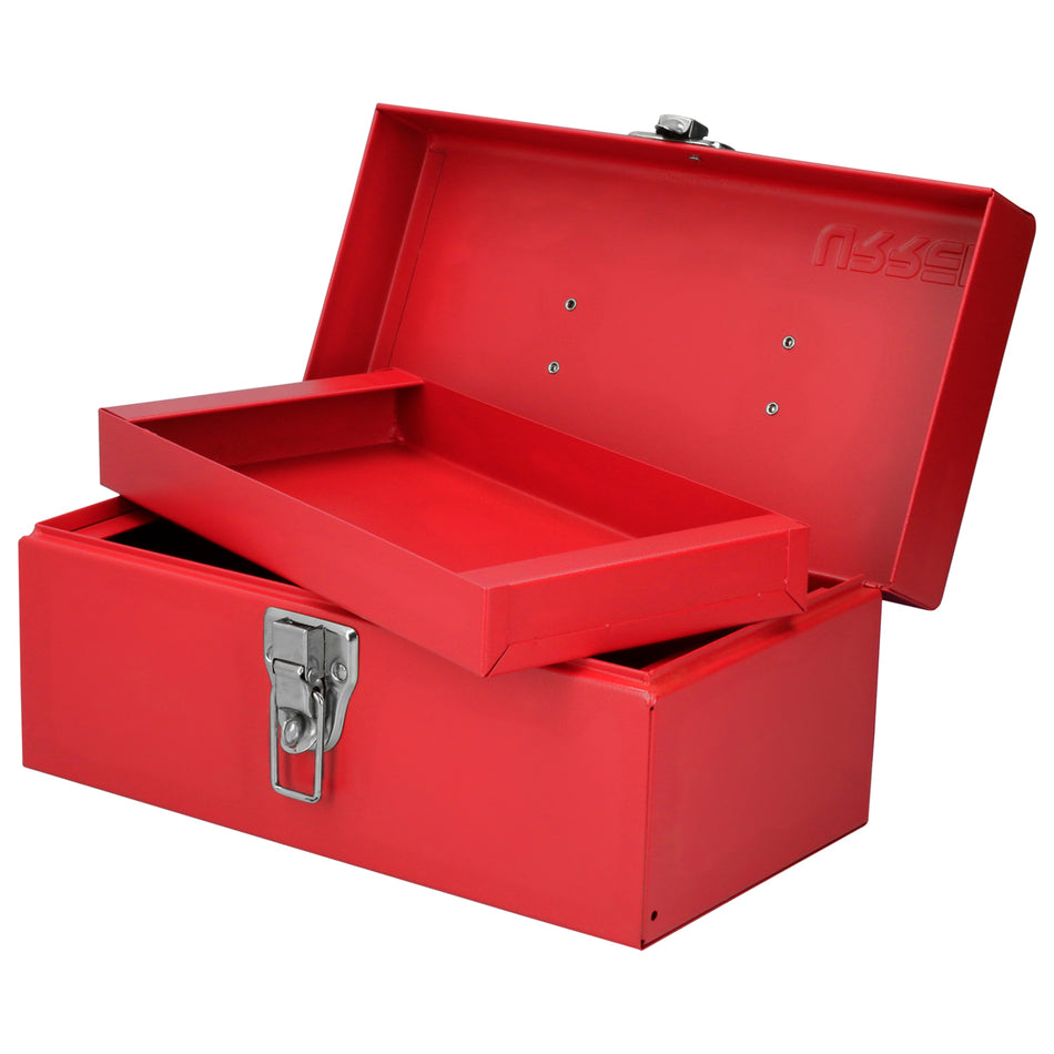 Caja portaherramientas metálica color rojo 11" x 6" x 5" SKU D1