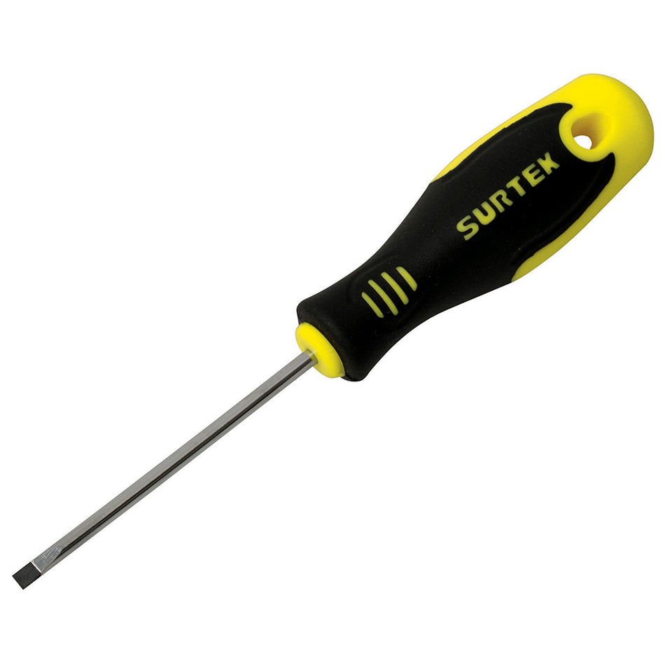 DESTORNILLADOR CON MANGO BIMATERIAL, PUNTA PLANA MINI 1/8" X 2-1/2" SKU D2220
