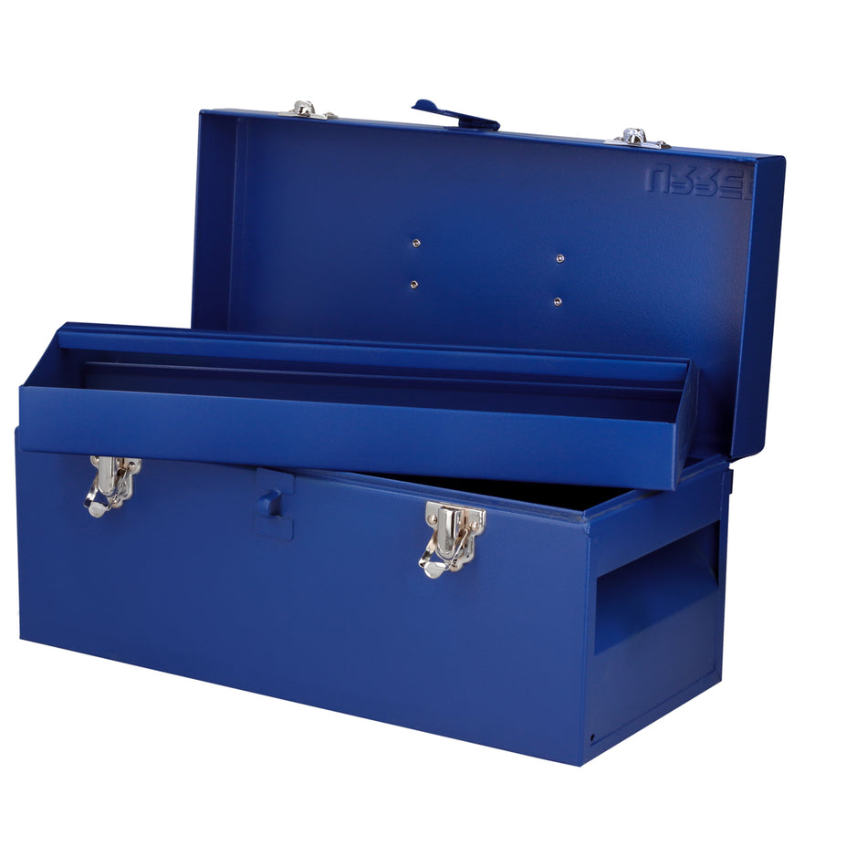 CAJA PORTAHERRAMIENTAS METALICA COLOR AZUL 16 X 7 X 7 SKU D3A
