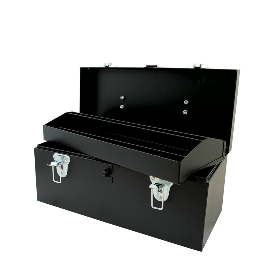 CAJA PORTAHERRAMIENTAS METALICA COLOR NEGRO 16 X 7 X 7 SKU D3C20