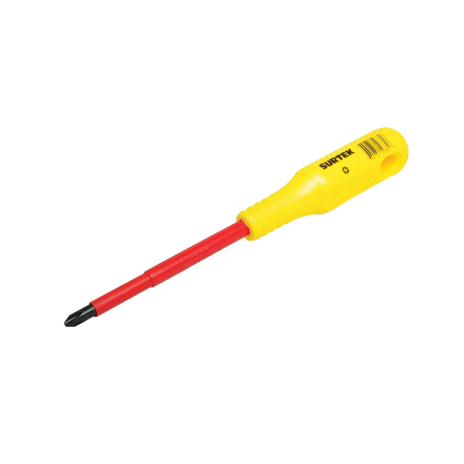 DESTORNILLADOR CON MANGO AMARILLO DIELECTRICO, PUNTA PHILLIPS 1000 V #1 X 3" SKU D401V0
