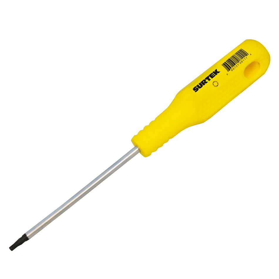 DESTORNILLADOR CON MANGO AMARILLO, PUNTA TORX BARRA REDONDA  T25 X 4" SKU D43250