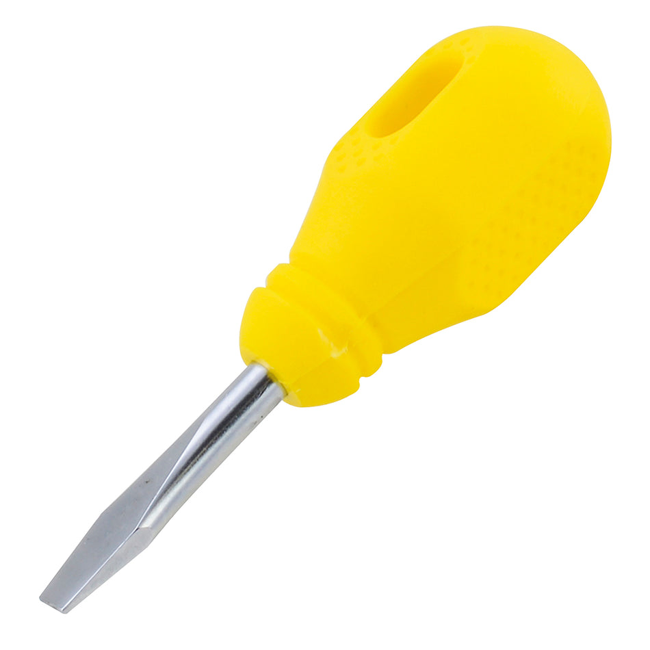 DESTORNILLADOR CON MANGO AMARILLO, TIPO TROMPO PUNTA PLANA 1/4" X 1-1/2" SKU D4520