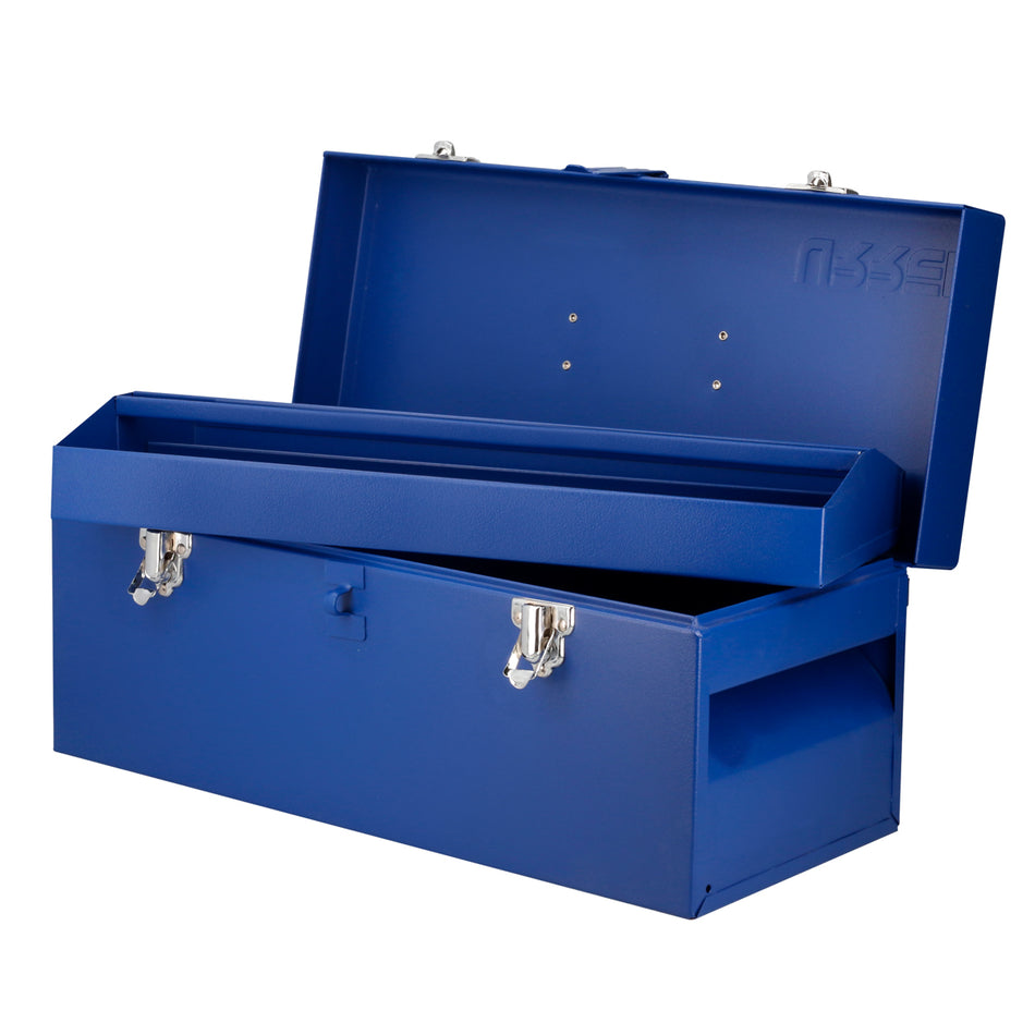 CAJA PORTAHERRAMIENTAS METALICA COLOR AZUL 17 X 7 X 7 SKU D4A