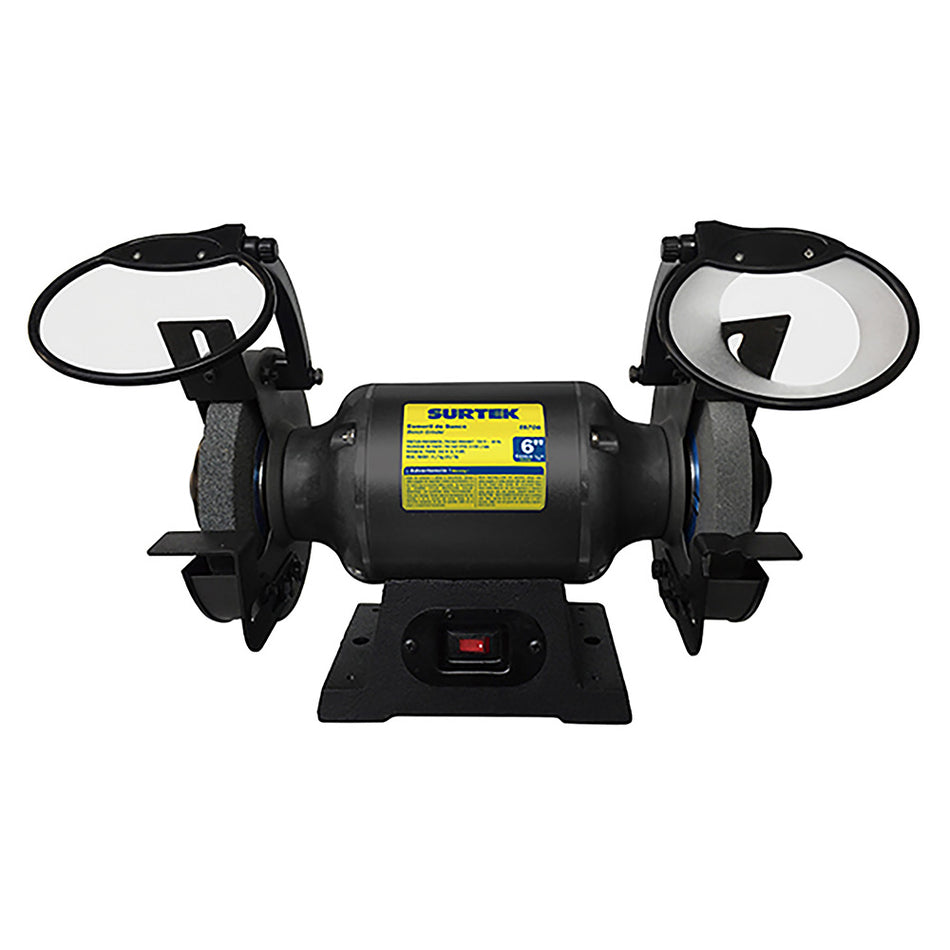 ESMERIL DE BANCO MOTOR SILENCIOSO DE INDUCCION 6" 3/4 HP 550 W 120 V, 3450 RPM SKU EB7060