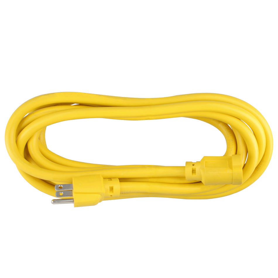 EXTENSION ELECTRICA USO EXTRA RUDO ATERRIZADA COLOR AMARILLO, 10 M SKU EEX100
