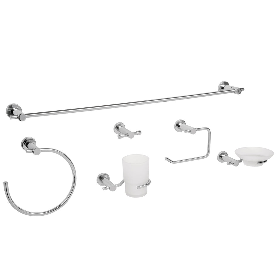 Juego de 6 accesorios para baño acabado cromo, Foset Element SKU ELA-7000