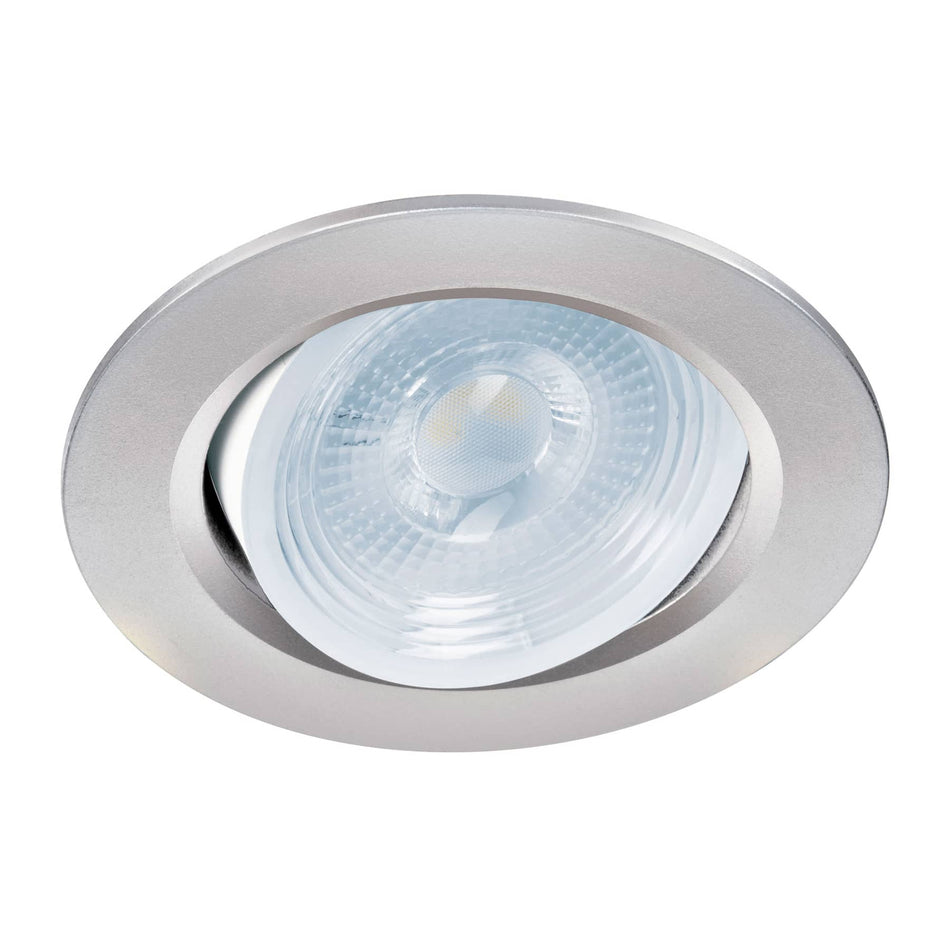 Luminario de LED 5 W empotrar redondo cromo spot dirigible SKU EMP-105L0