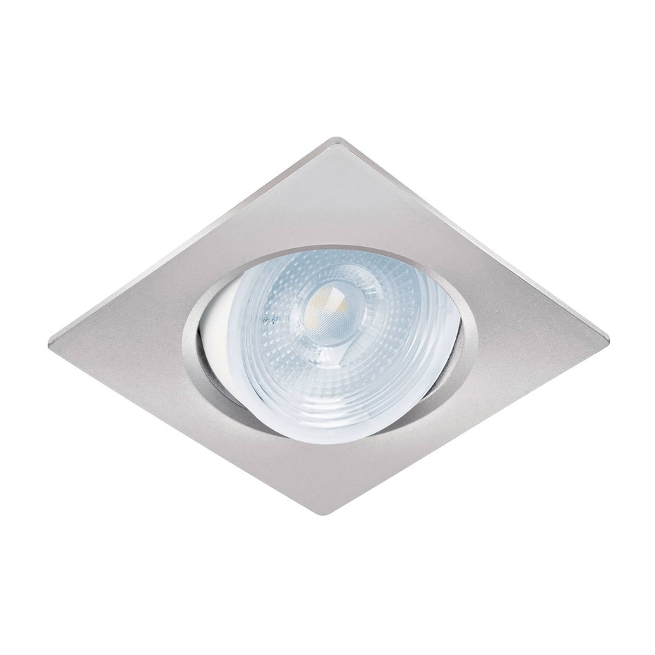 Luminario de LED 5 W empotrar cuadrado cromo spot dirigible