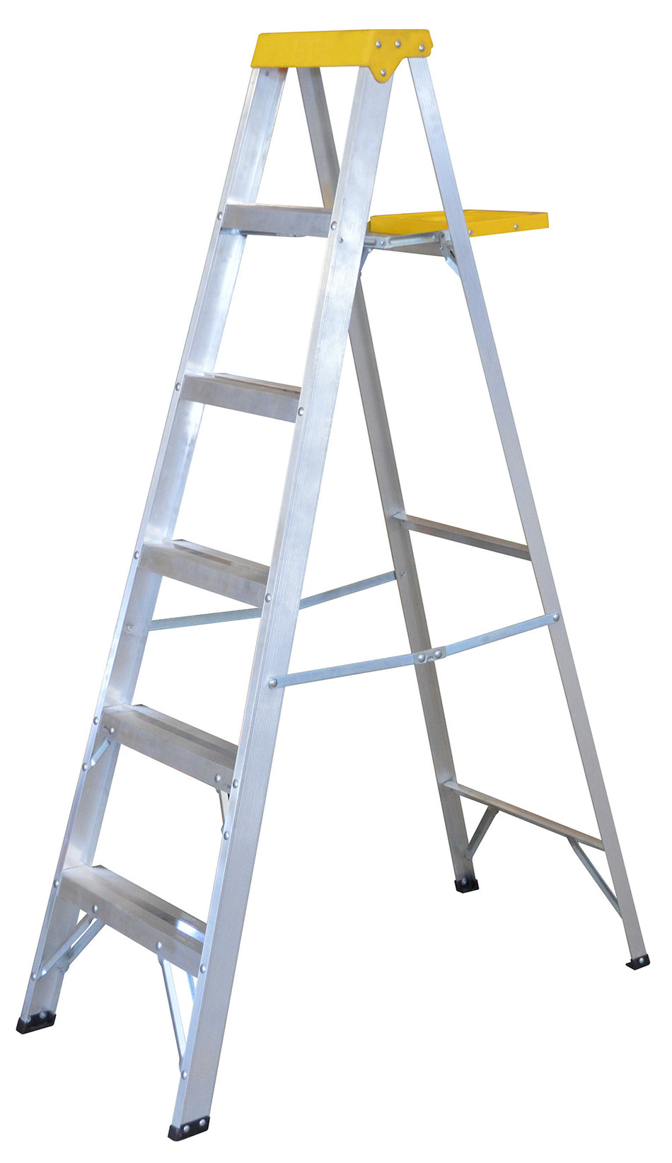 ESCALERA DE TIJERA TIPO III DE ALUMINIO Y TAPA PLASTICA CON 5 PELDAÑOS SKU ET50