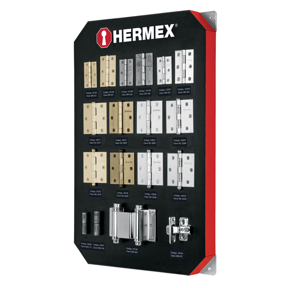 Exhibidor con bisagras, Hermex SKU EX-HE-BI