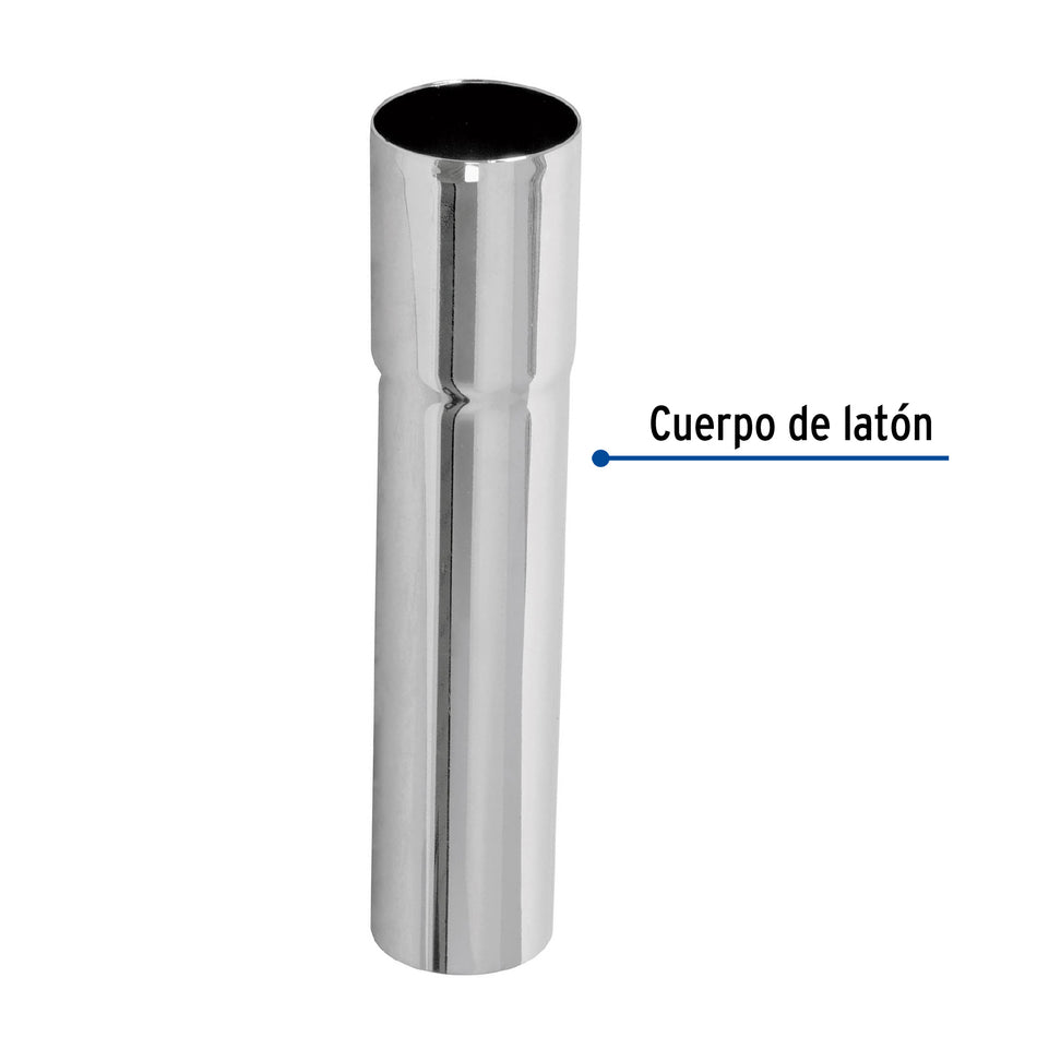 Extensión 15 cm latón cromado para contra de lavabo, 1-1/4' SKU EXTL-15