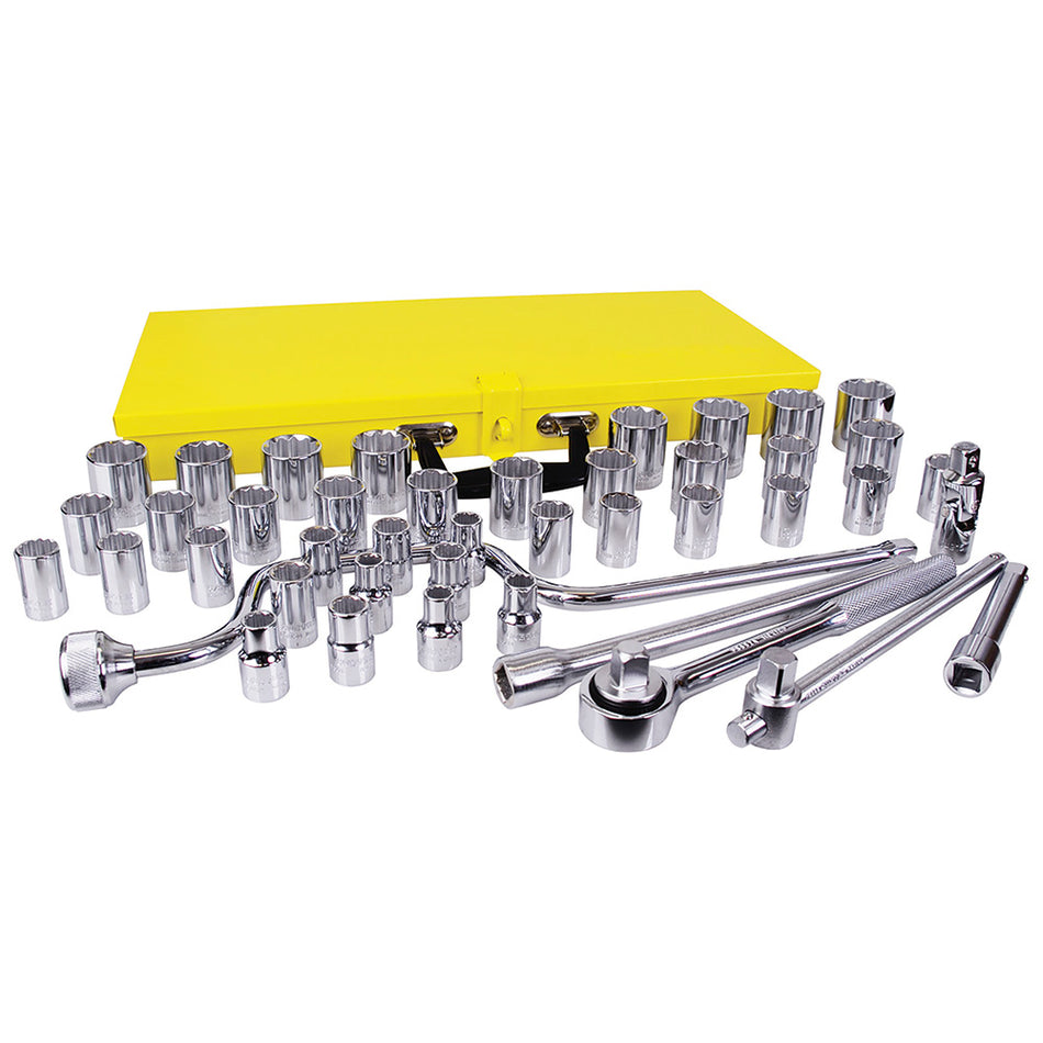 JUEGO DE DADOS Y ACCESORIOS CUADRO DE 1/2" COMBINADO, 43 PIEZAS SKU F10SM0