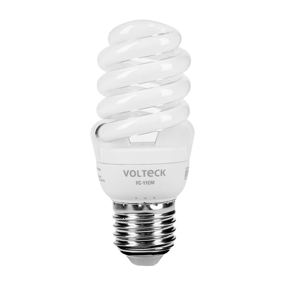 Lámpara espiral mini T2 11 W luz cálida en blíster, Volteck SKU FC-11EM0