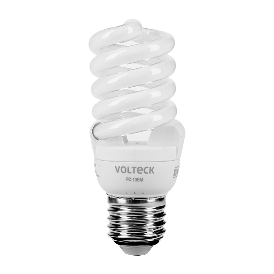 Lámpara espiral mini T2 13 W luz cálida en blíster, Volteck SKU FC-13EM0