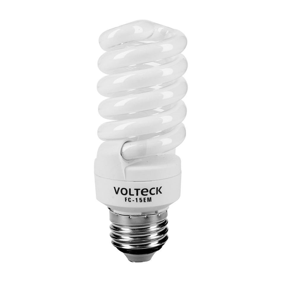 Lámpara espiral mini T2 15 W luz cálida en blíster, Volteck SKU FC-15EM0