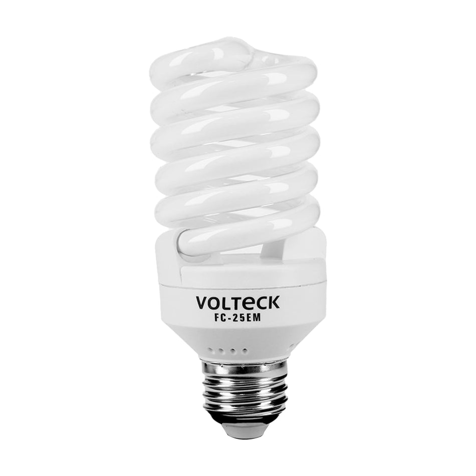 Lámpara espiral mini T2 25 W luz cálida en blíster, Volteck SKU FC-25EM0