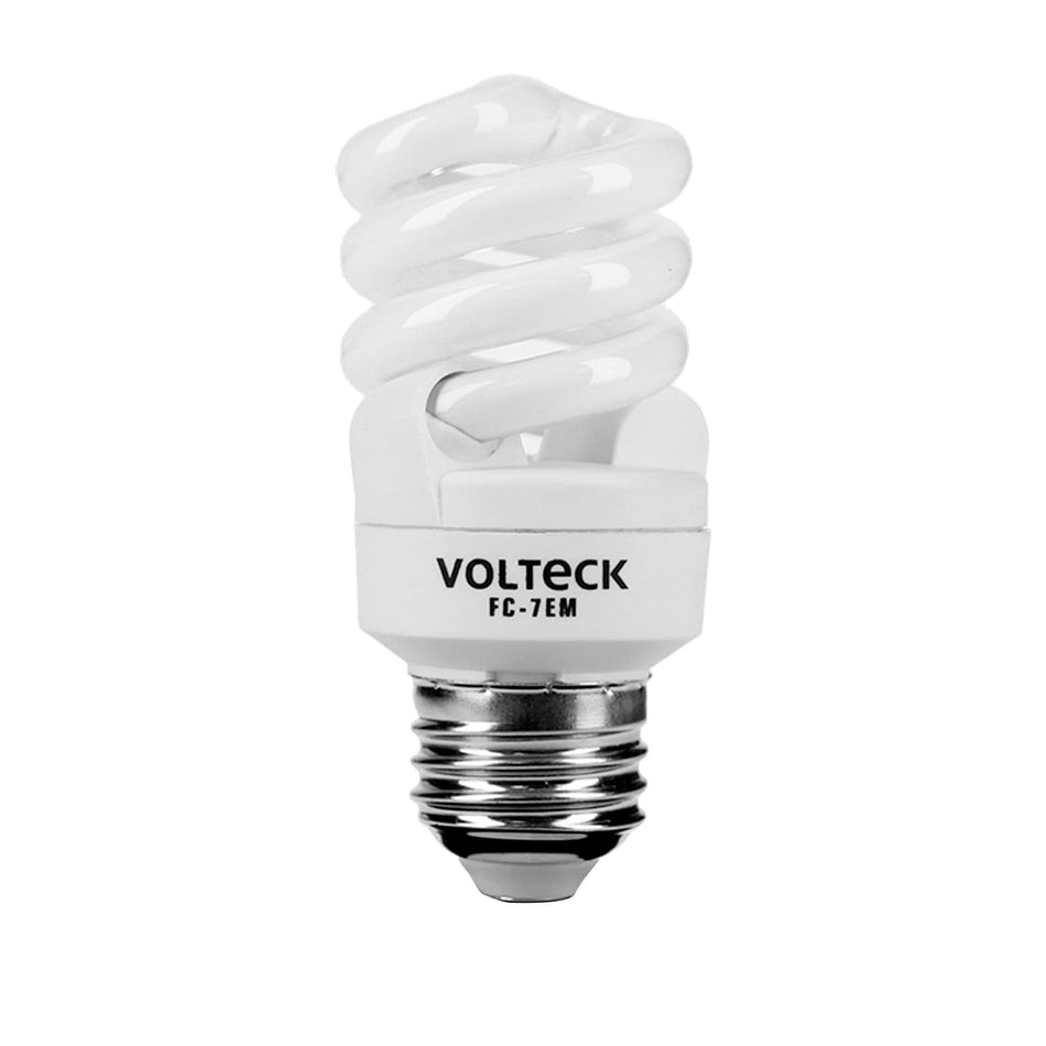 Lámpara espiral mini T2 7 W luz cálida en blíster, Volteck SKU FC-7EM0