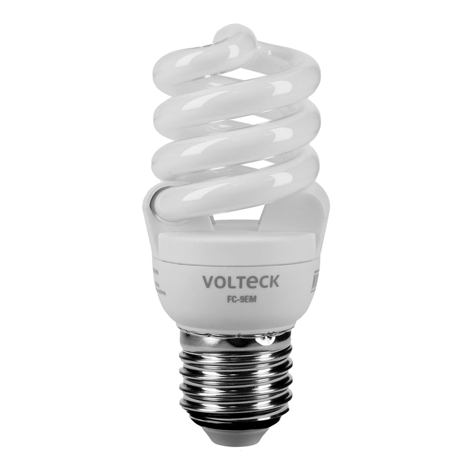 Lámpara espiral mini T2 9 W luz cálida en blíster, Volteck SKU FC-9EM0