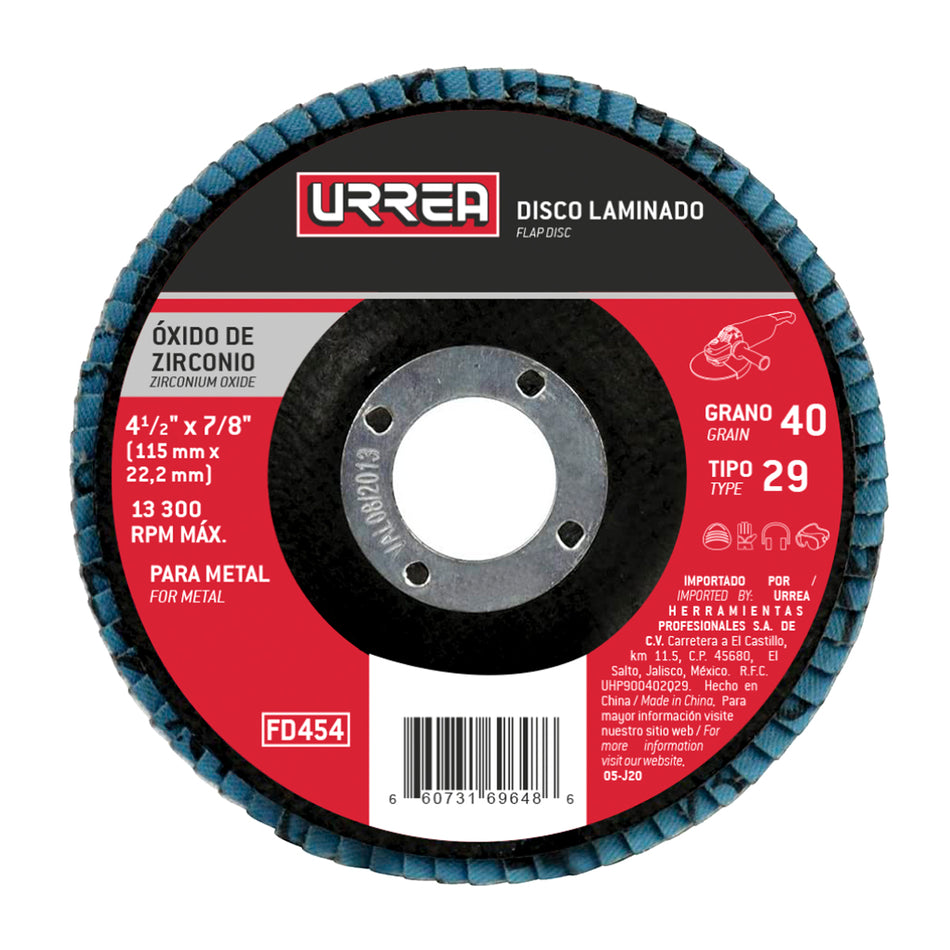 DISCO LAMINADO TIPO 29 GRANO 80 4 1 2 SKU FD458