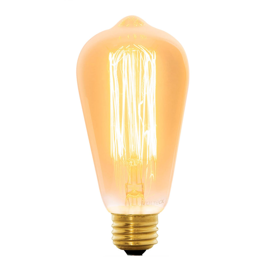 Lámpara incandescente vintage 40 W tipo Edison, Volteck SKU FIV-40E0