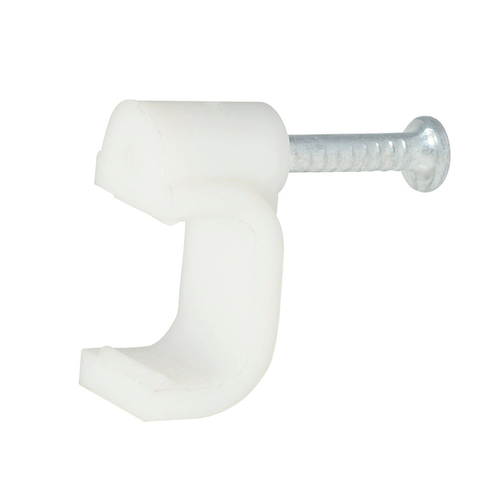 GRAPA PARA CABLE DAšPLEX 8 MM, COLOR BLANCO, 20 PIEZAS SKU GRAD80